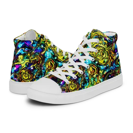 Signal Storm on a Women's High Top Canvas Shoes