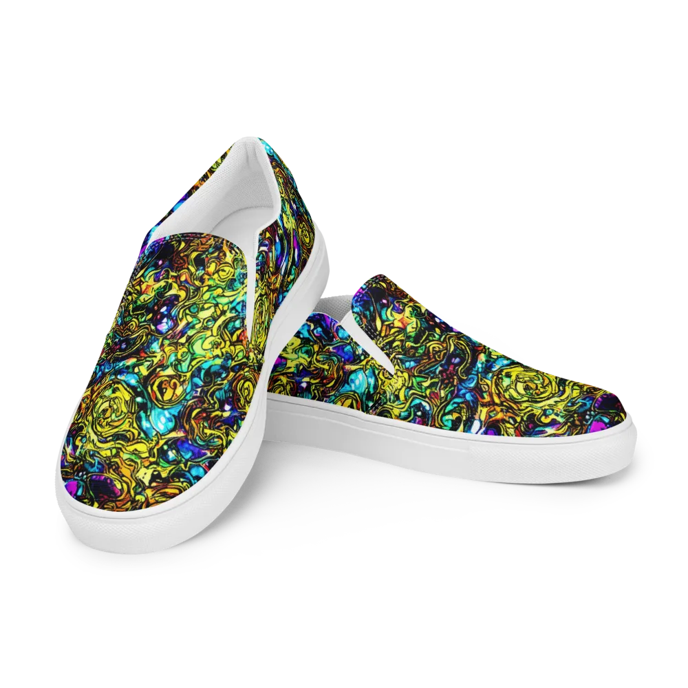 Signal Storm on Men's Slip-On Canvas Shoes — Left Front
