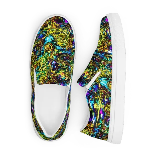 Signal Storm on a Men's Slip-On Canvas Shoes