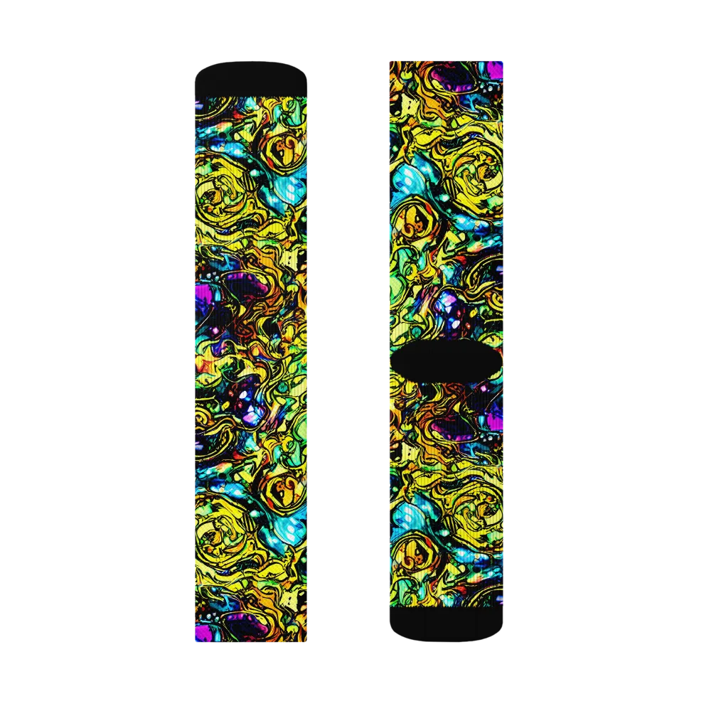Signal Storm on Socks — Right Sock
