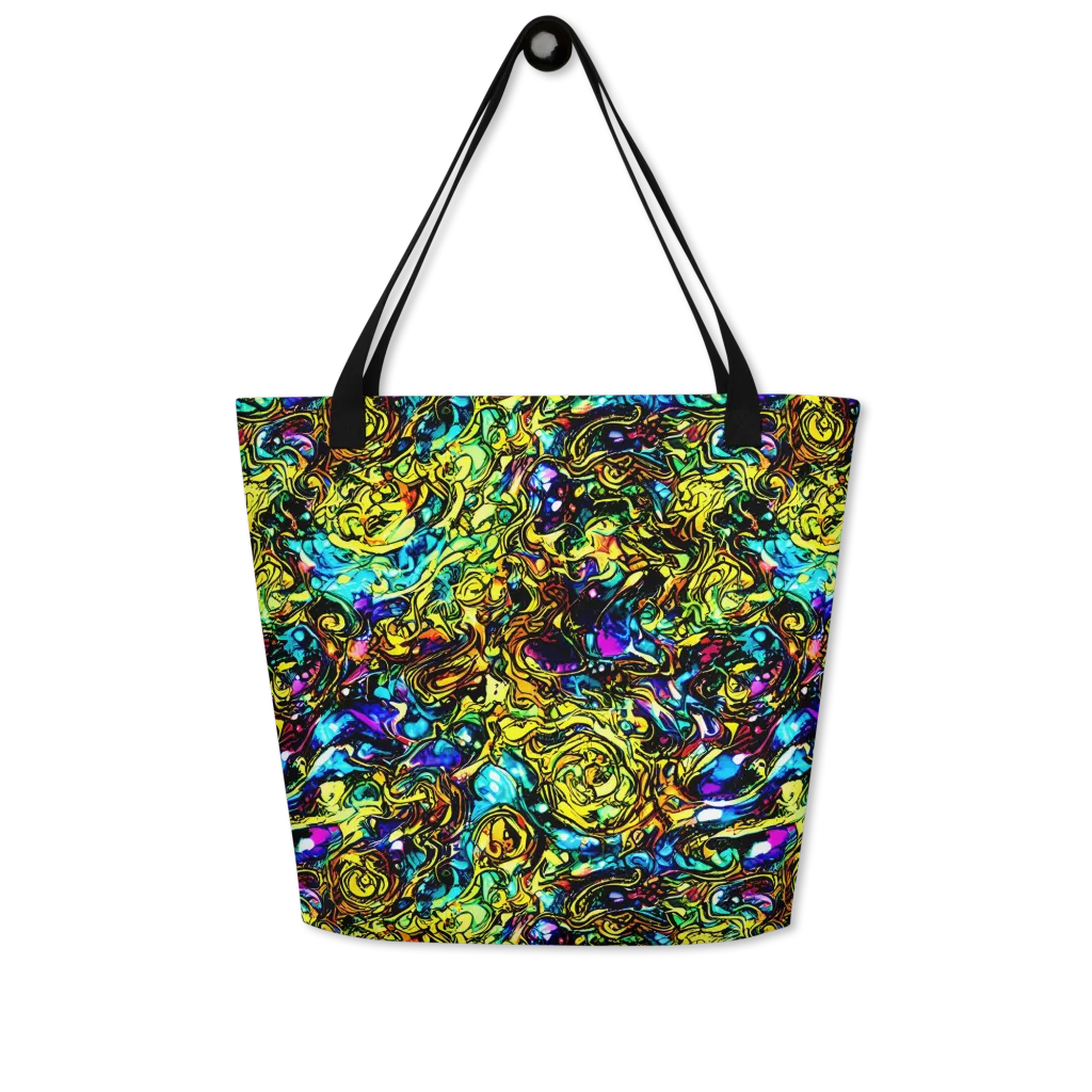 Signal Storm on Large Tote Bag W/ Pocket — Front