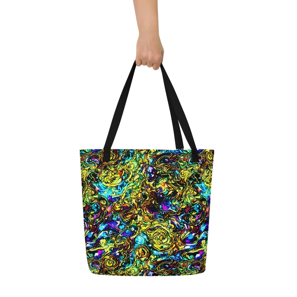 Signal Storm on Large Tote Bag W/ Pocket — Front