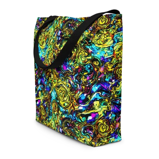 Signal Storm on a Large Tote Bag W/ Pocket