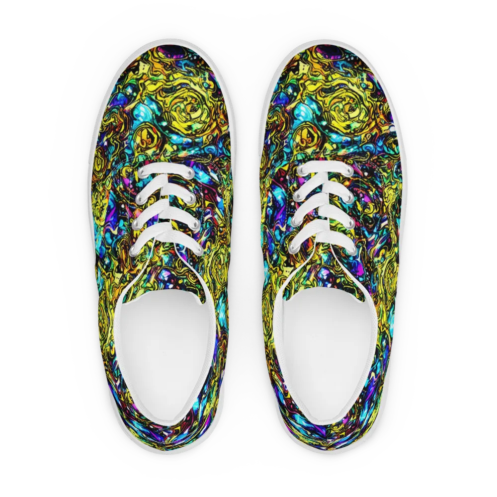 Signal Storm on Men's Lace-Up Canvas Shoes — Front