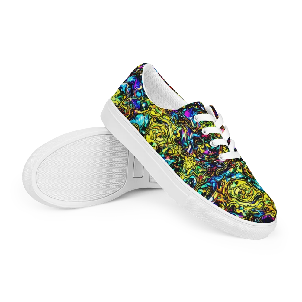Signal Storm on Men's Lace-Up Canvas Shoes — Right Front