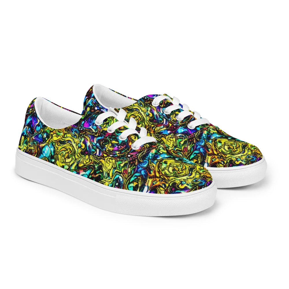 Signal Storm on Men's Lace-Up Canvas Shoes — Right Front