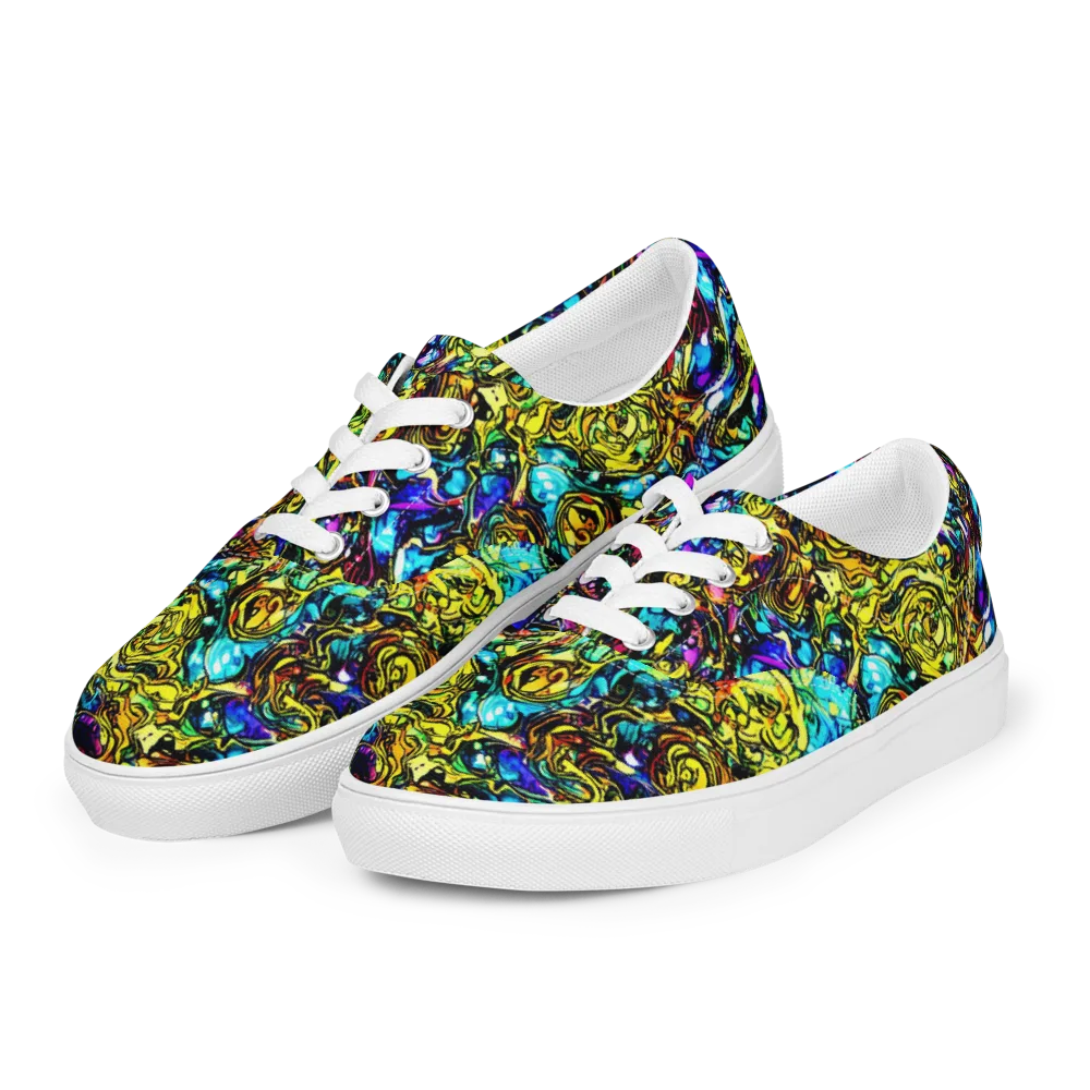 Signal Storm on Men's Lace-Up Canvas Shoes — Left Front
