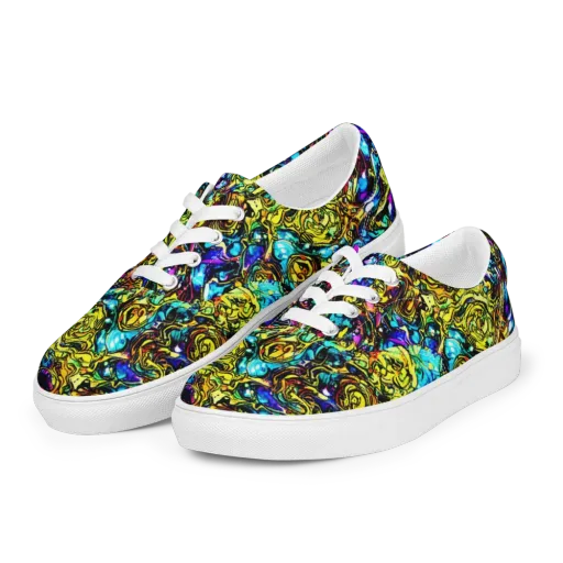 Signal Storm on a Men's Lace-Up Canvas Shoes