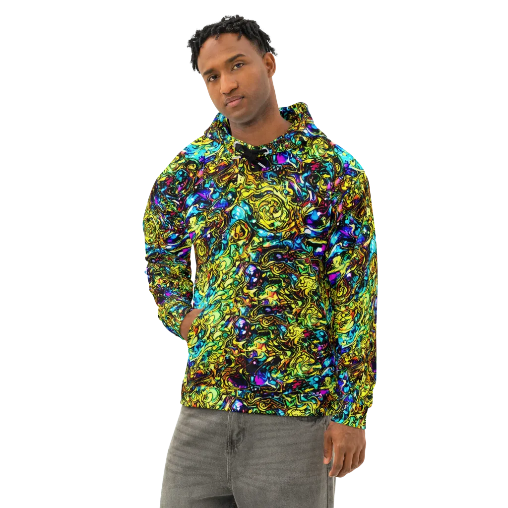 Signal Storm on Cotton Hoodie — Left Front