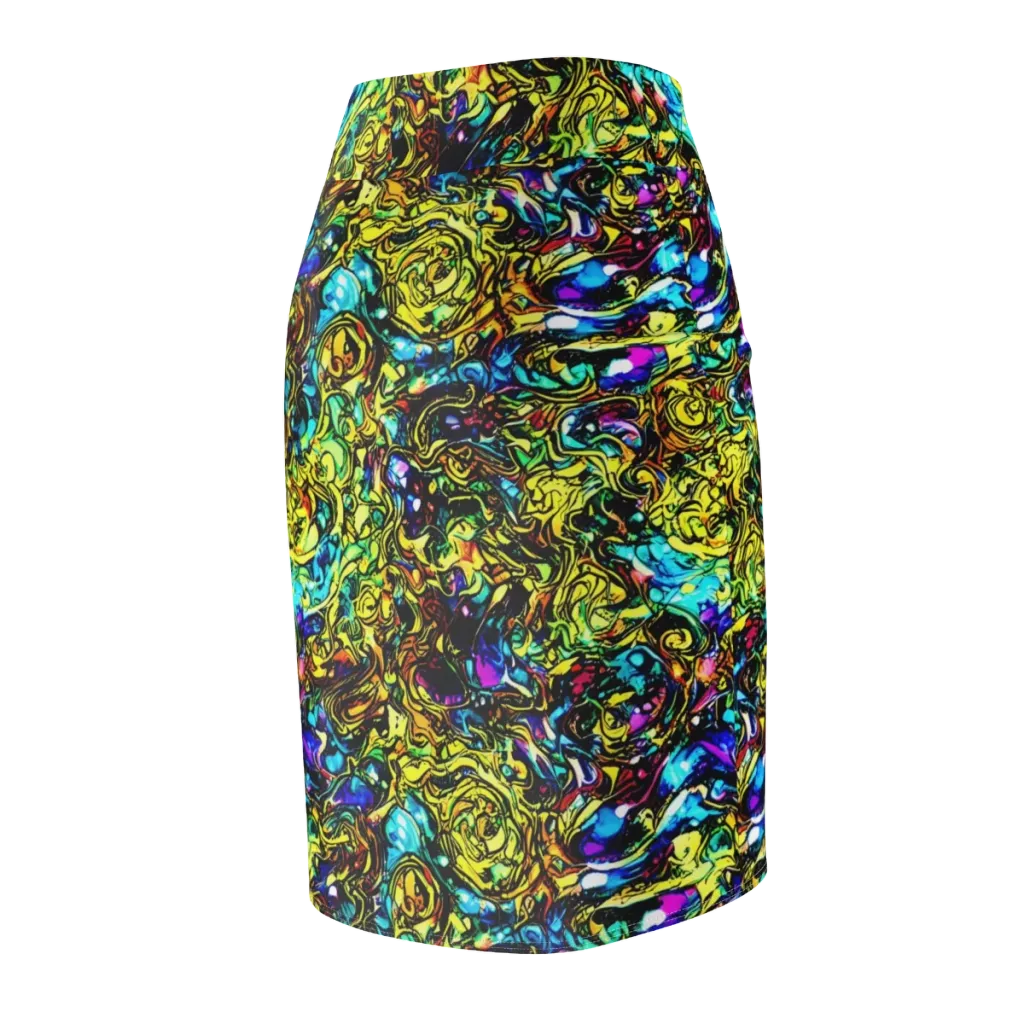 Signal Storm on Pencil Skirt — Back Side