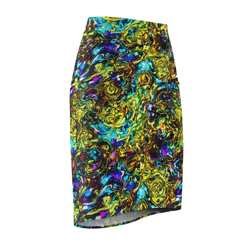 Signal Storm on Pencil Skirt — Front Side