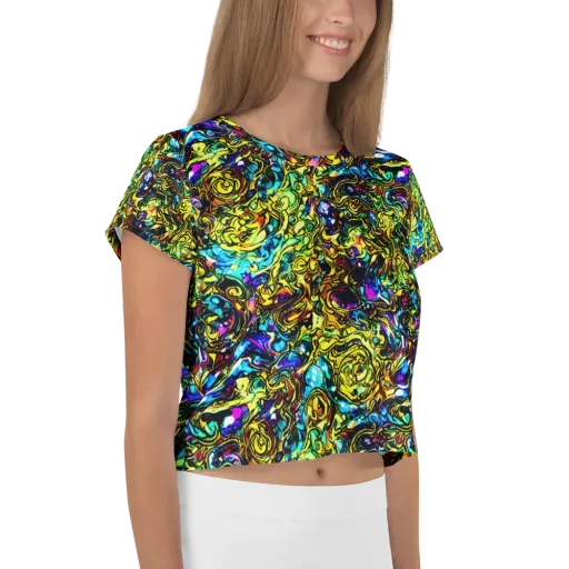 Signal Storm on a Crop Tee