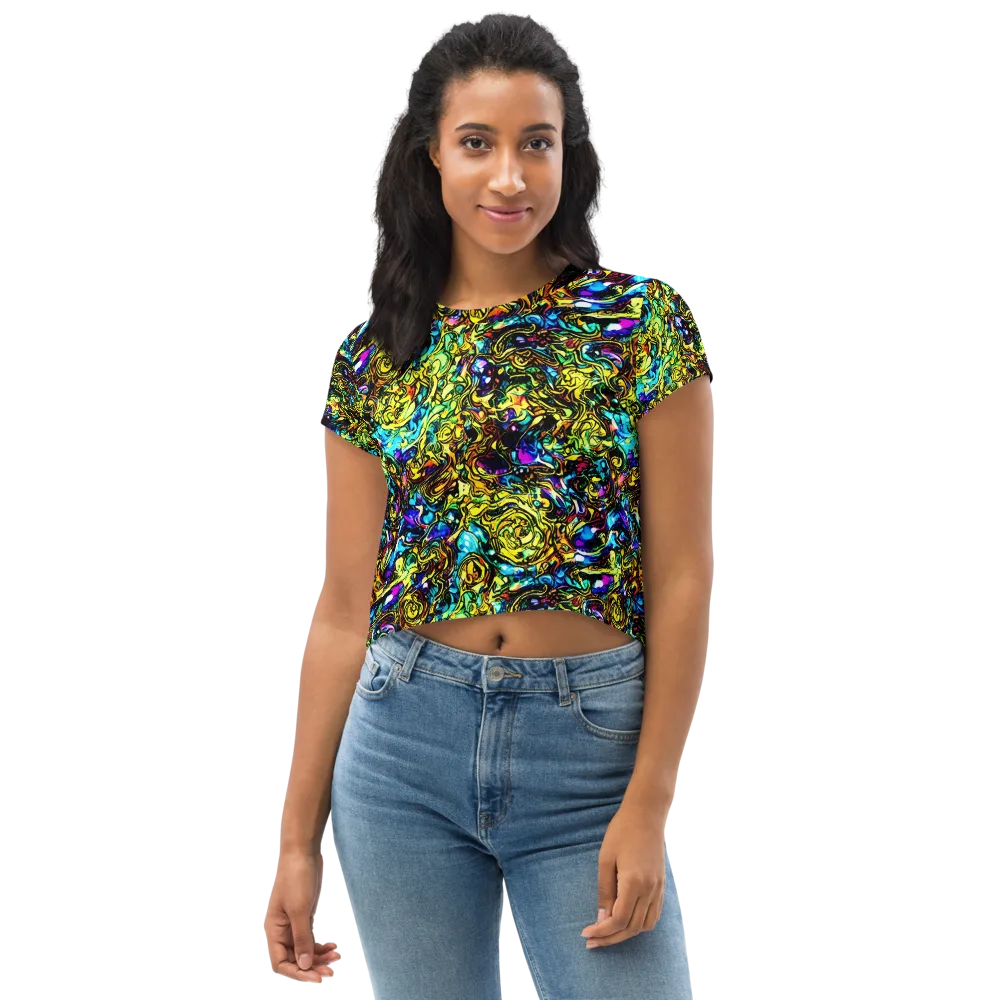 Signal Storm on Crop Tee — Front