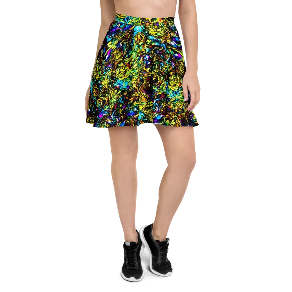 Signal Storm on Skater Skirt — Front