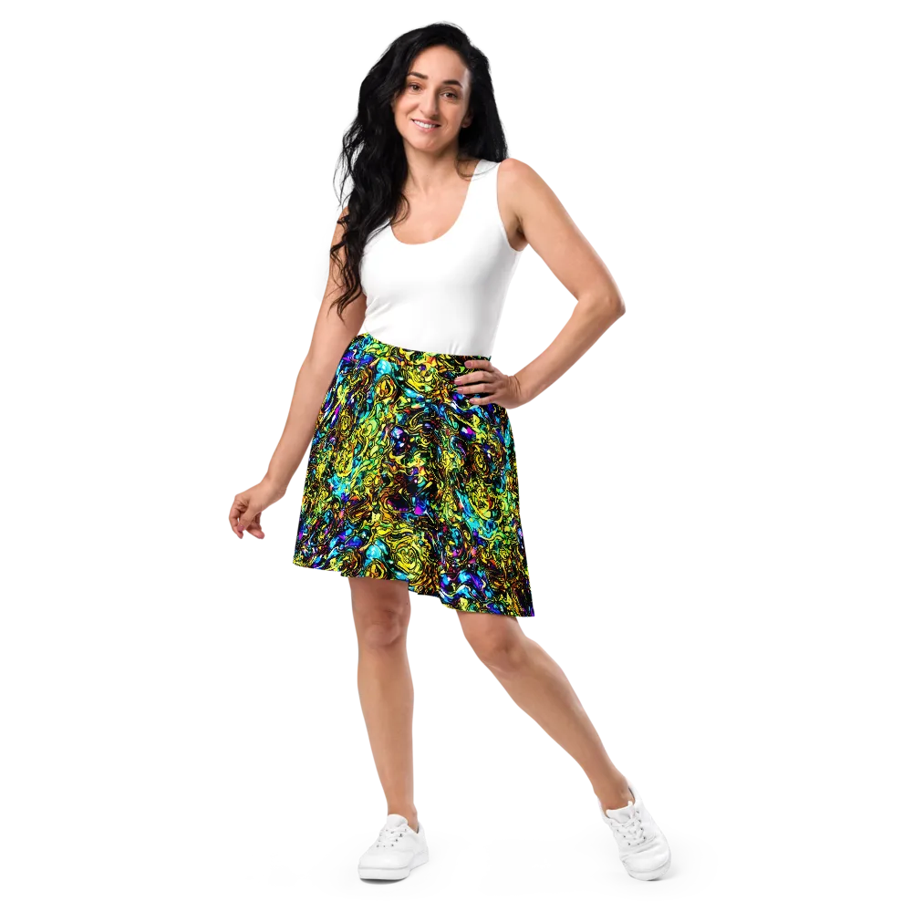 Signal Storm on Skater Skirt — Front