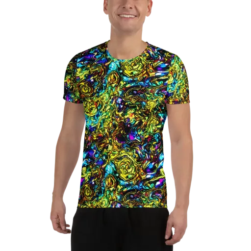 Signal Storm on a Men's Athletic T-Shirt