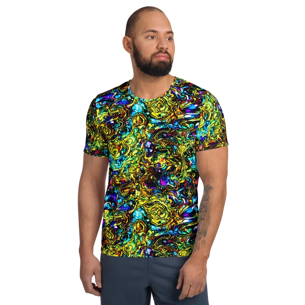 Signal Storm on Men's Athletic T-Shirt — Front