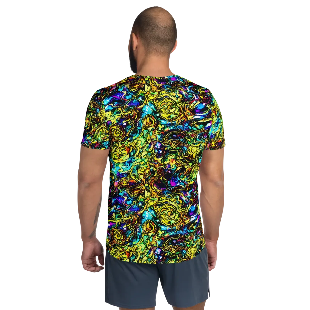 Signal Storm on Men's Athletic T-Shirt — Back