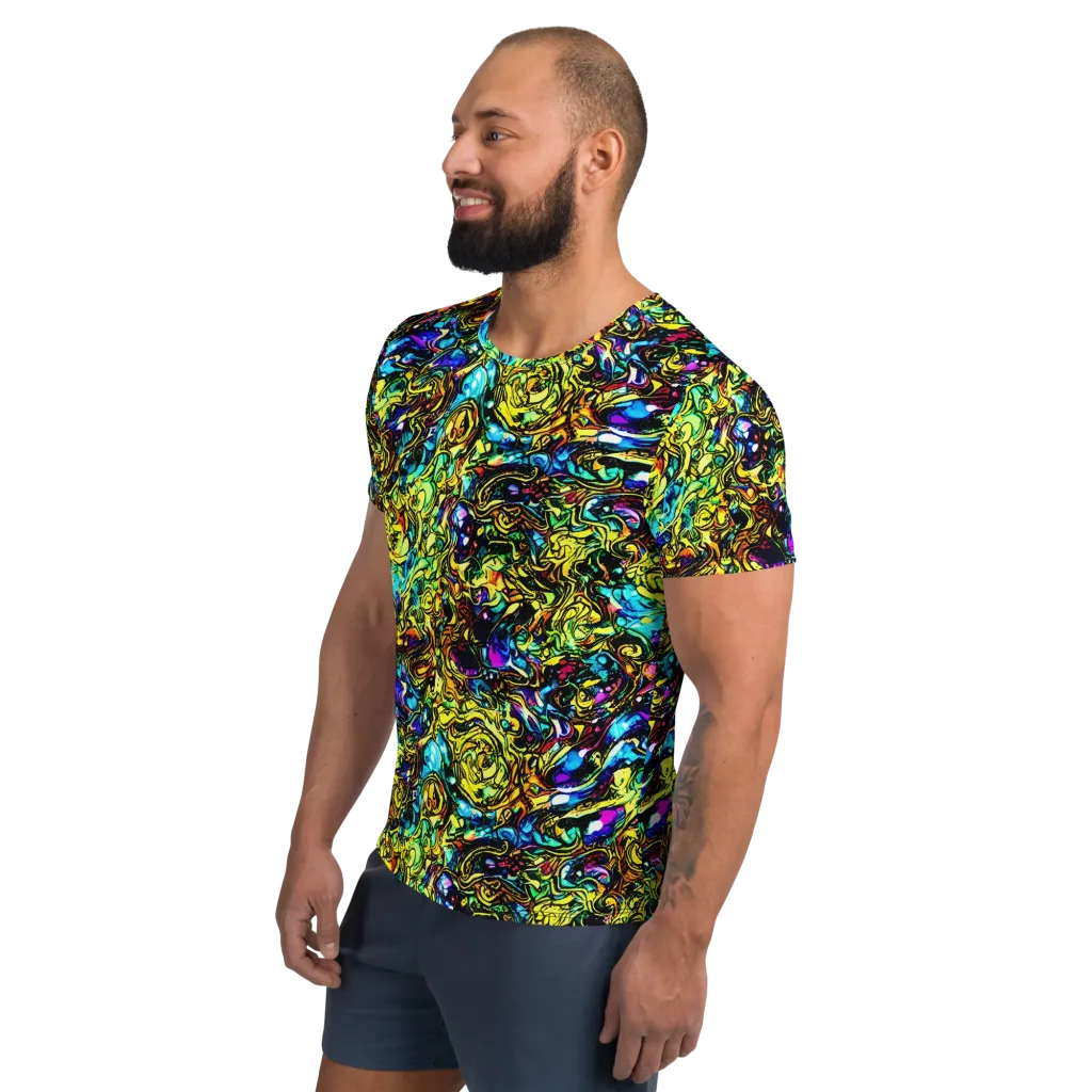 Signal Storm on Men's Athletic T-Shirt — Left