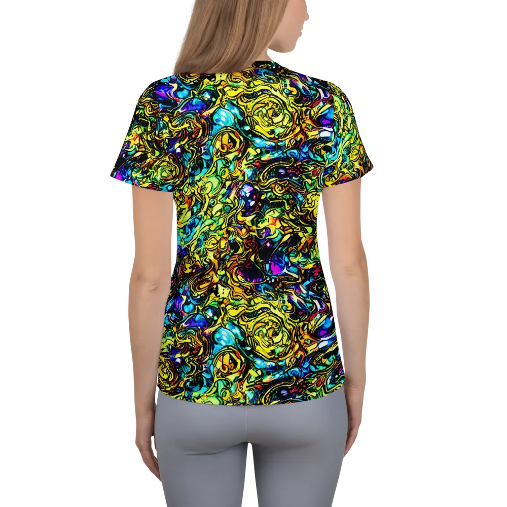 Signal Storm on Women's Athletic T-Shirt — Back
