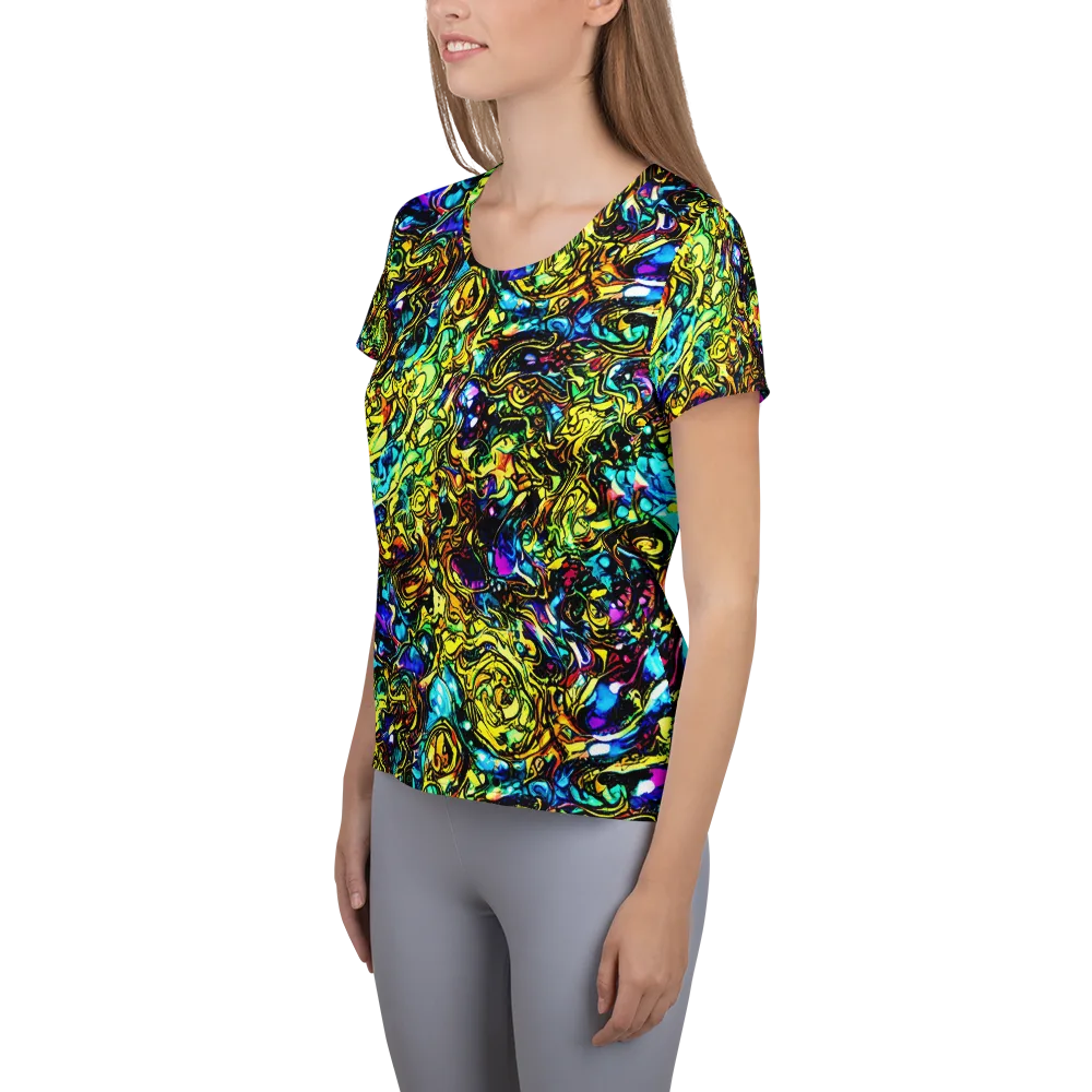 Signal Storm on Women's Athletic T-Shirt — Left