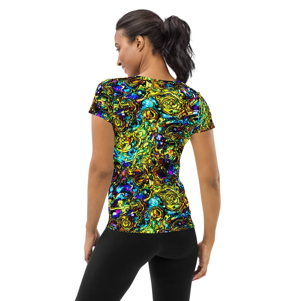 Signal Storm on Women's Athletic T-Shirt — Back