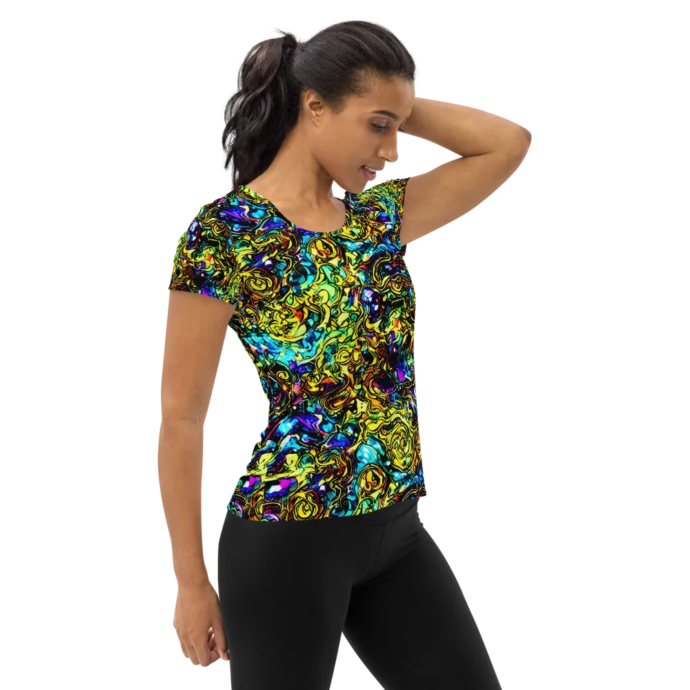 Signal Storm on Women's Athletic T-Shirt — Right