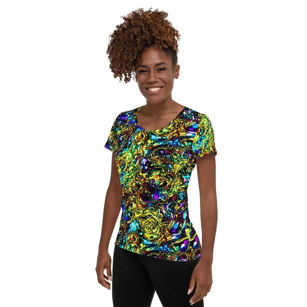 Signal Storm on Women's Athletic T-Shirt — Left
