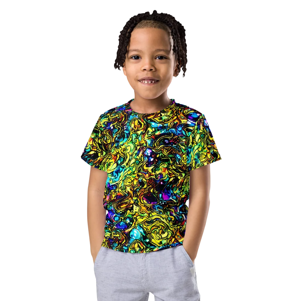 Signal Storm on Kids Crew Neck T-Shirt — Front