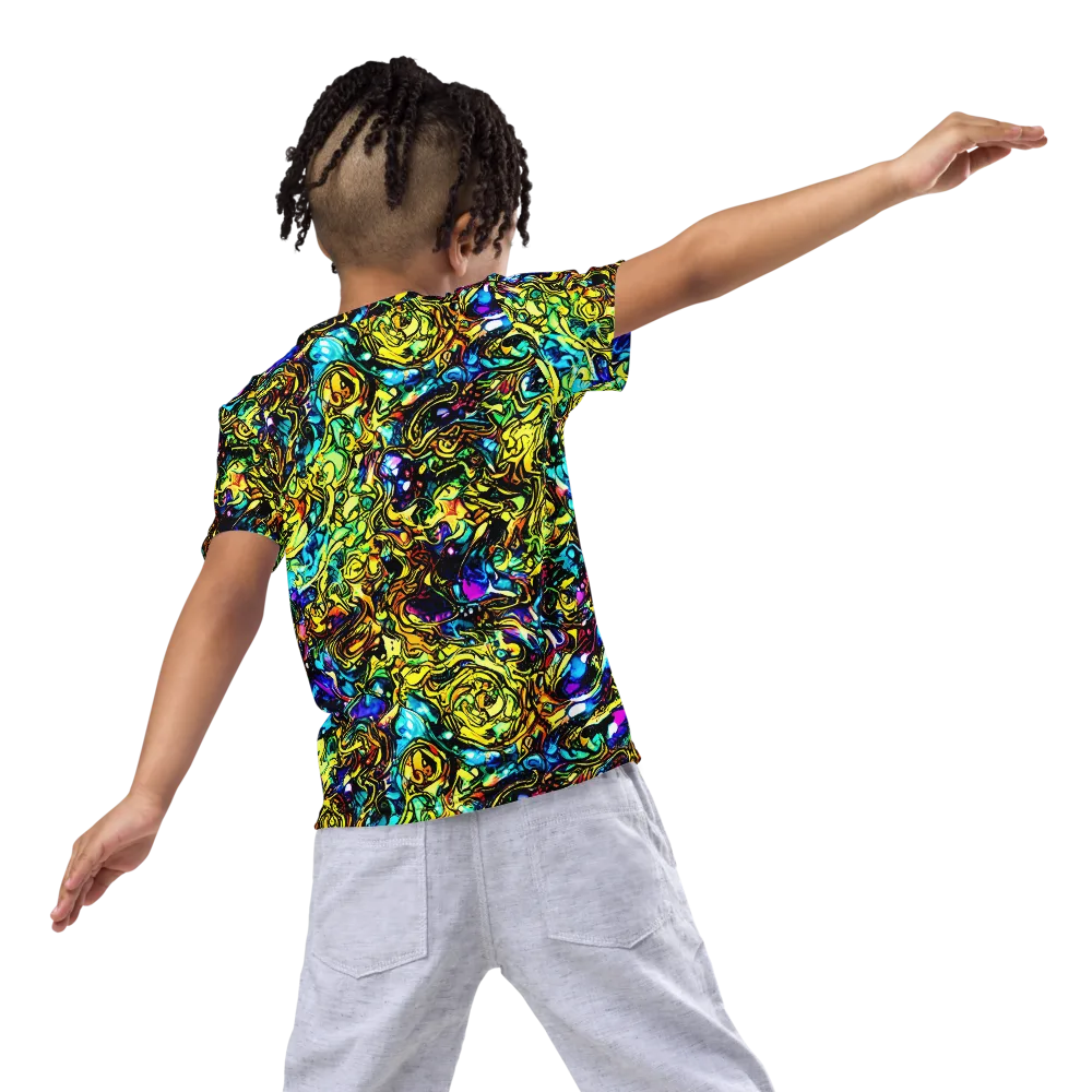Signal Storm on Kids Crew Neck T-Shirt — Back