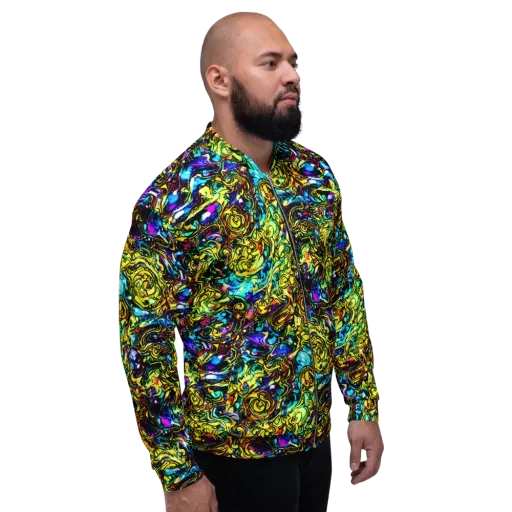 Signal Storm on a Bomber Jacket