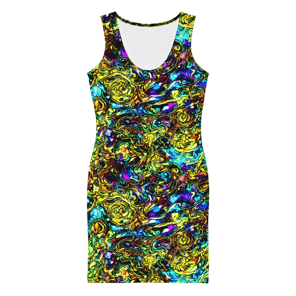 Signal Storm on Bodycon Dress — Front