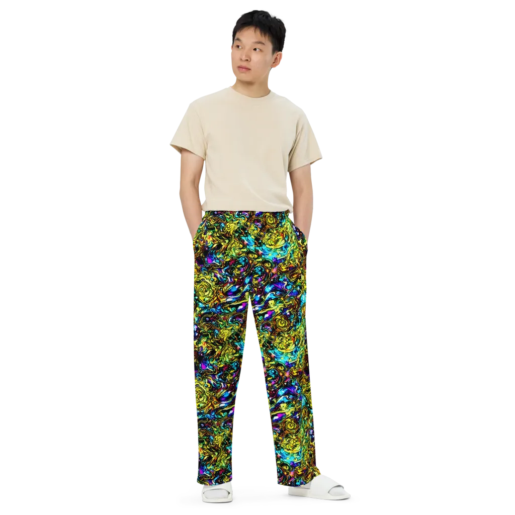 Signal Storm on Wide-Leg Pants — Front