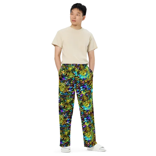 Signal Storm on a Wide-Leg Pants