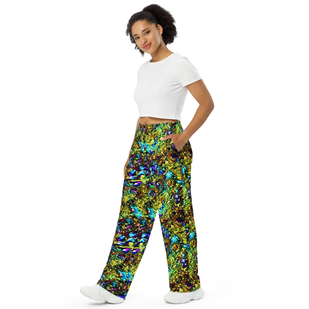 Signal Storm on Wide-Leg Pants — Left Front