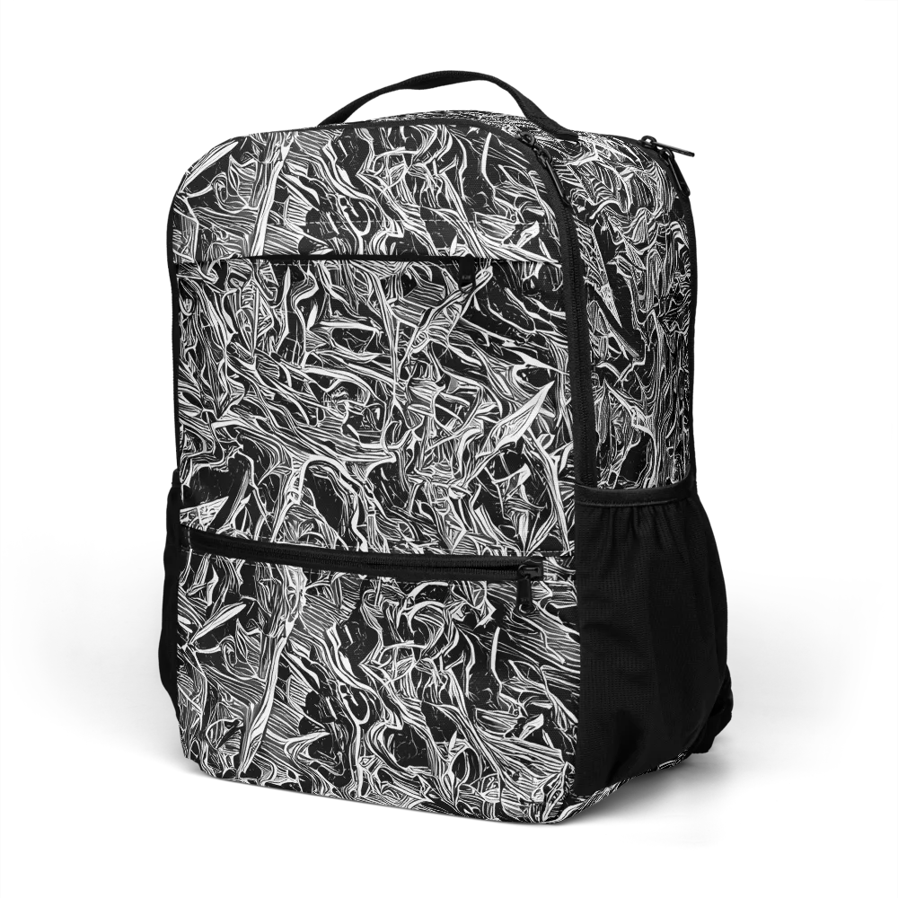 Noir Tendrils on Utility Backpack — Left Front