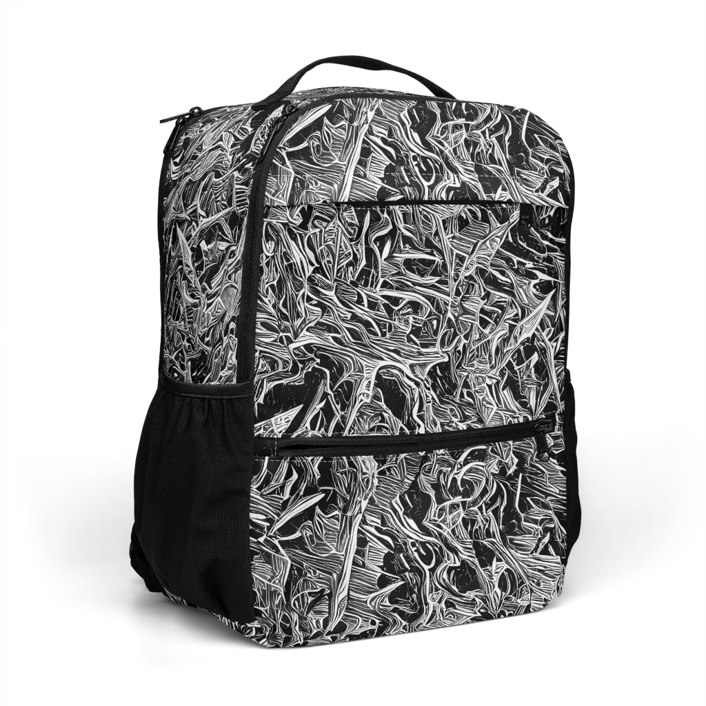 Noir Tendrils on Utility Backpack — Right Front