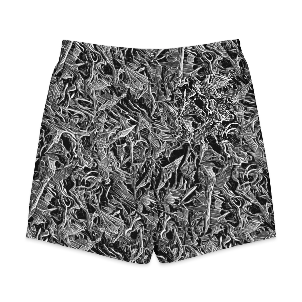 Noir Tendrils on Men's Board Shorts — Back