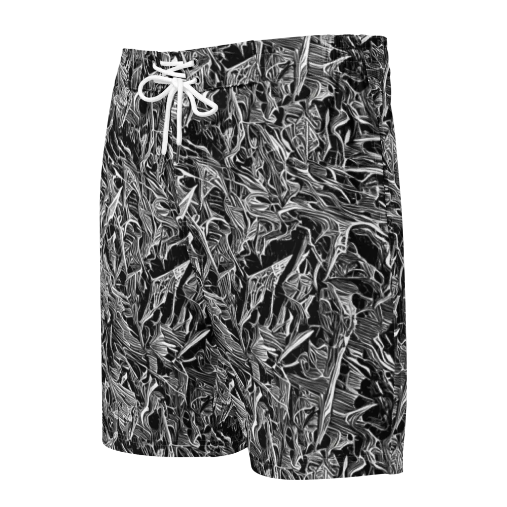 Noir Tendrils on Men's Board Shorts — Front