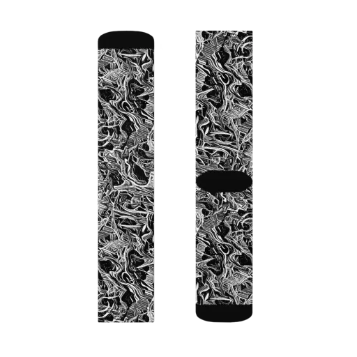 Noir Tendrils on a Socks