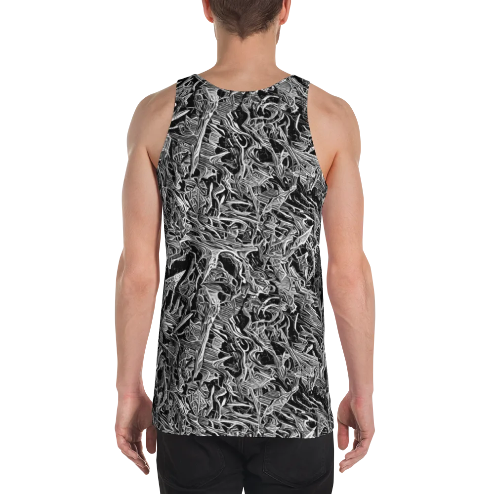 Noir Tendrils on Men's Tank Top — Back
