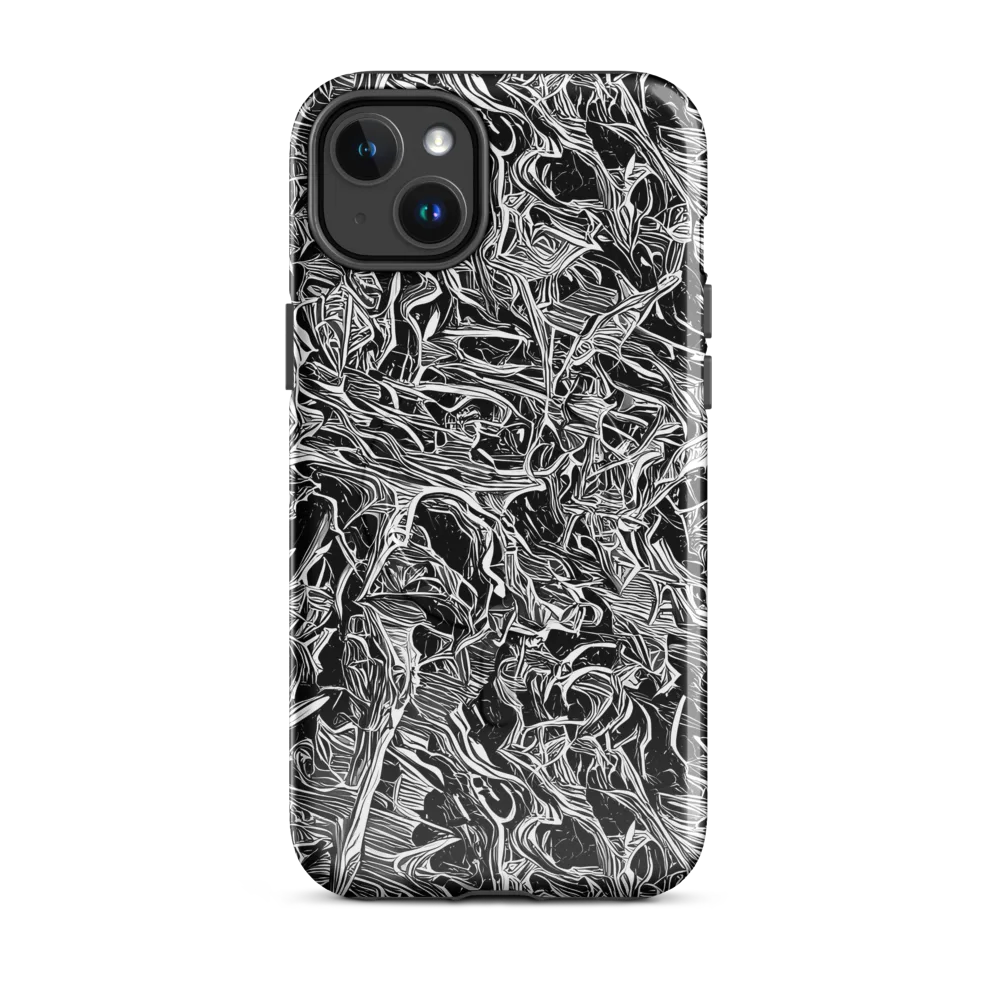 Noir Tendrils on MagSafe Tough Case for iPhone® — Front
