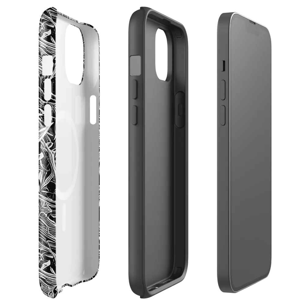 Noir Tendrils on MagSafe Tough Case for iPhone® — Front
