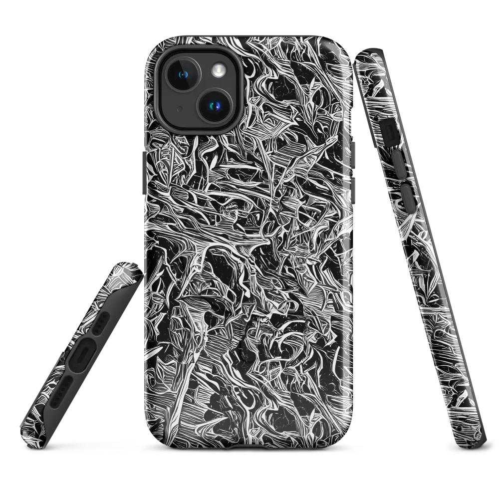 Noir Tendrils on MagSafe Tough Case for iPhone® — Front