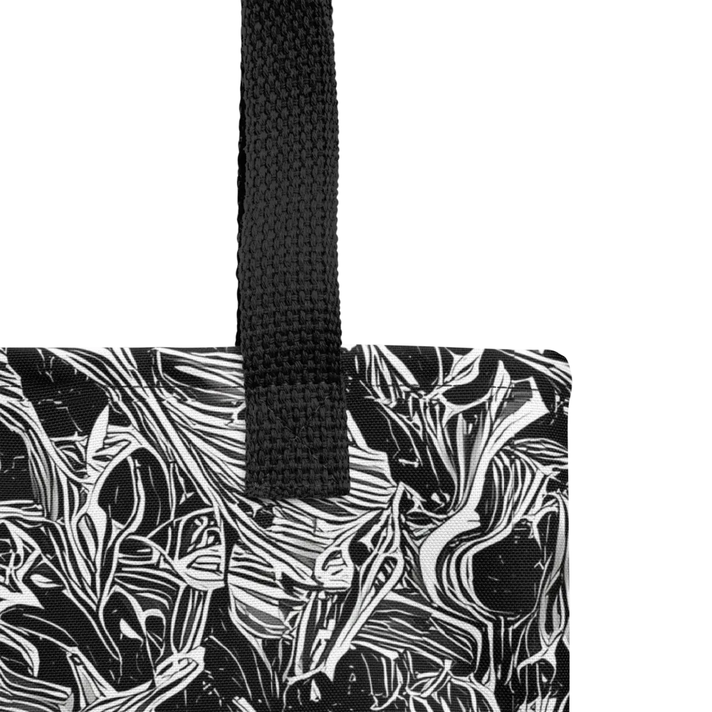 Noir Tendrils on Tote Bag — Product details