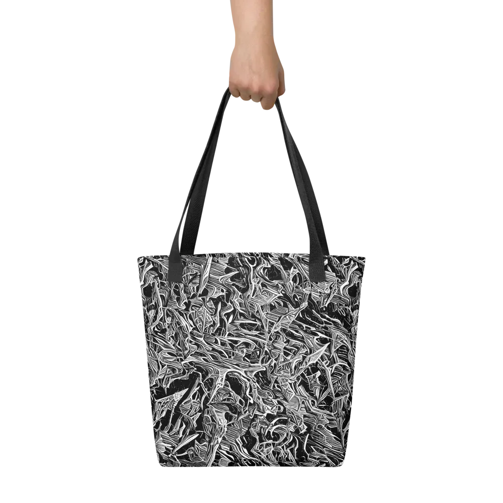 Noir Tendrils on Tote Bag — Front