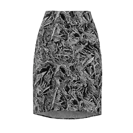 Noir Tendrils on a Pencil Skirt