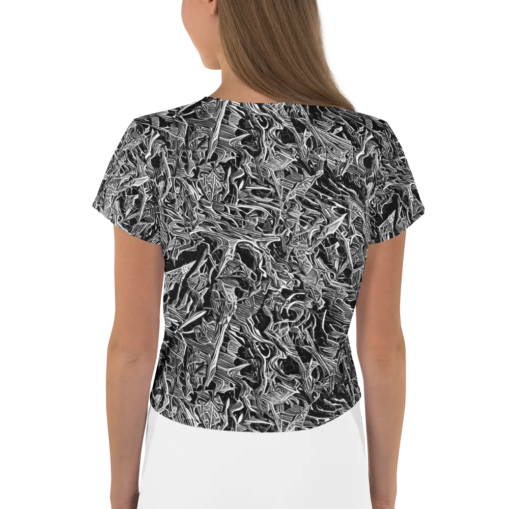 Noir Tendrils on Crop Tee — Back