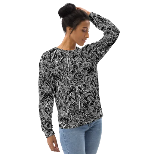 Noir Tendrils on a Sweatshirt