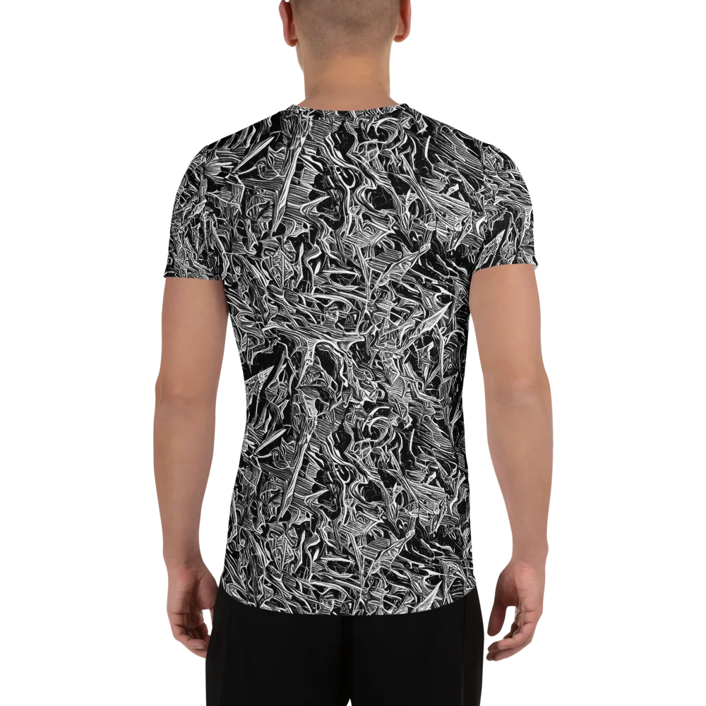 Noir Tendrils on Men's Athletic T-Shirt — Back